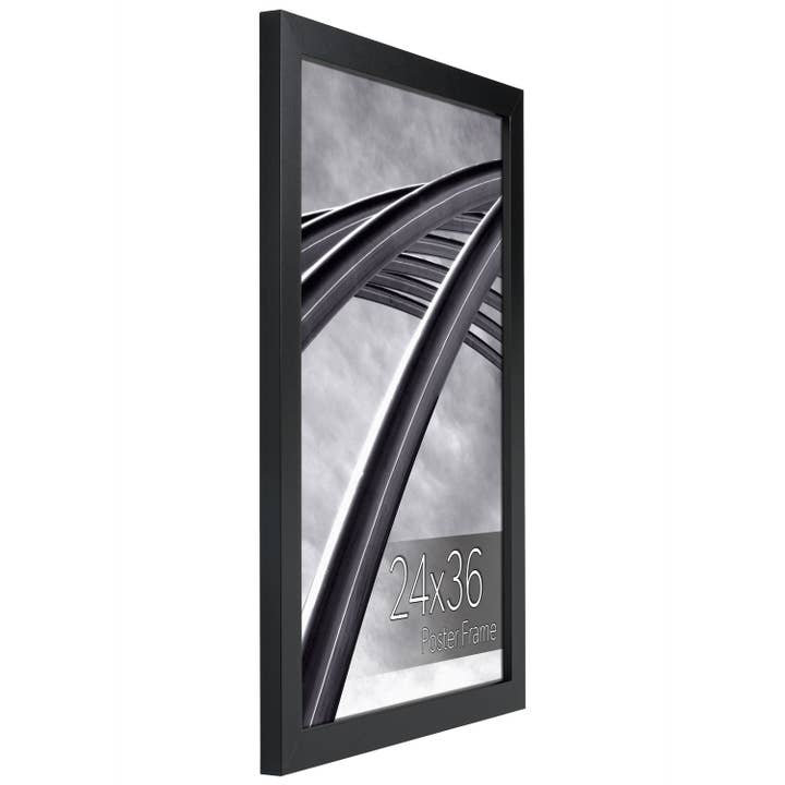 Craig Frames - Wholesale Picture Frame - 24x36 Matte Black Poster Frame with Plexiglass, Wall Hanging