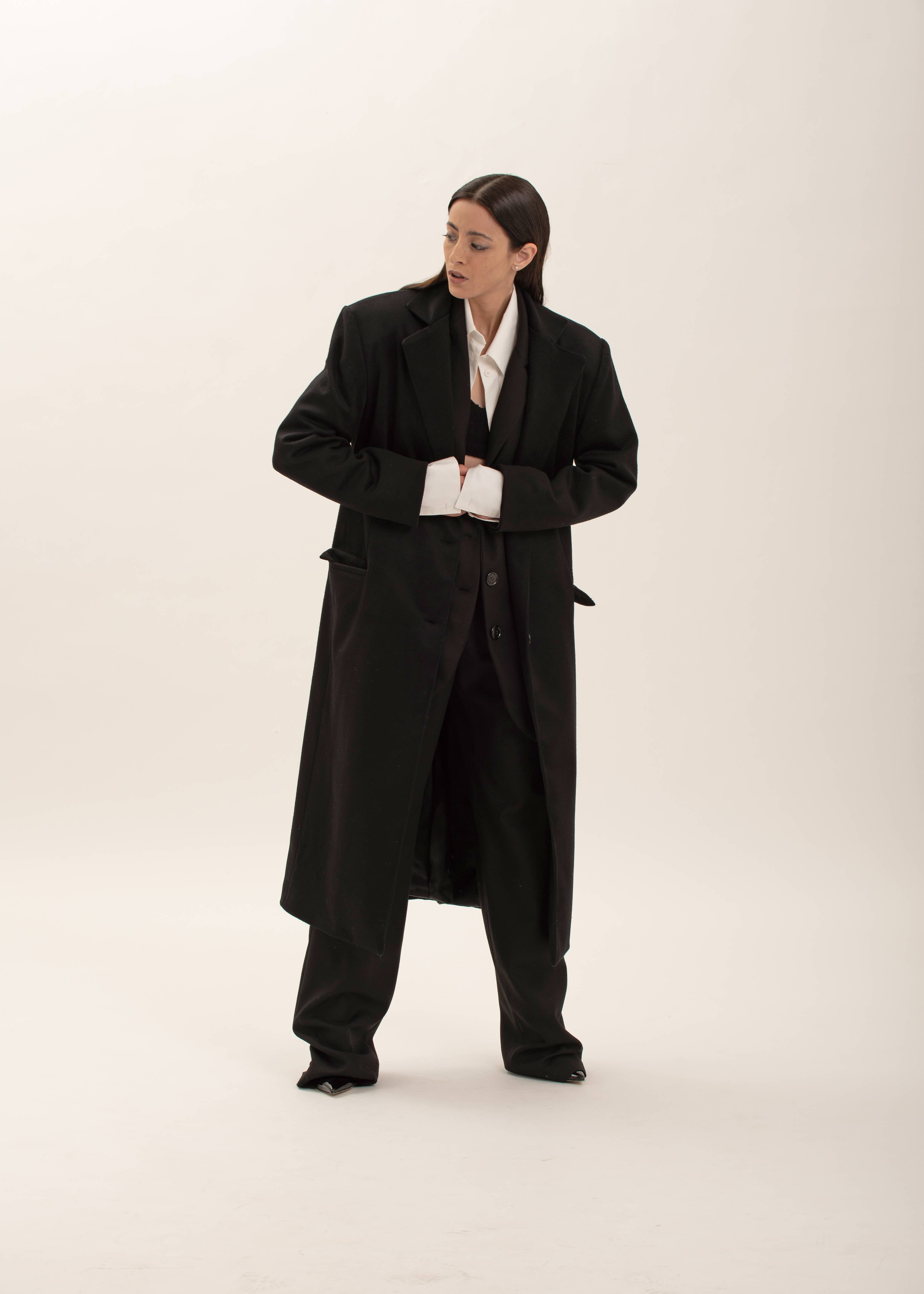 Elisa Pozzoli - Wholesale Coat - Women's - Oversized wool coat0