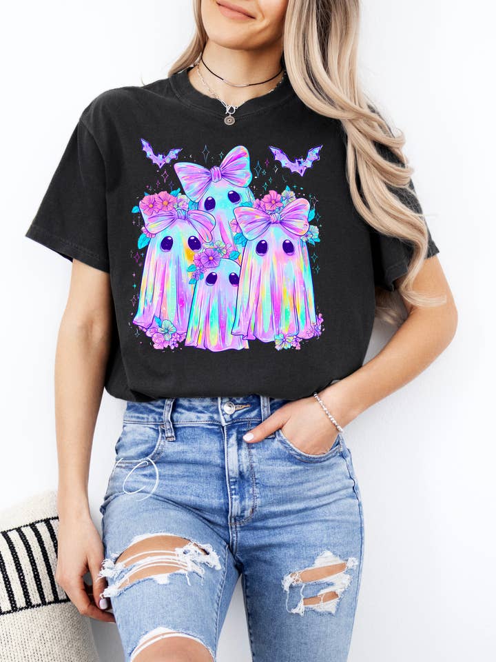 CMD Wholesale - Wholesale T-Shirt (Graphic) - Unisex - Iridescent Ghosts Graphic Tee1