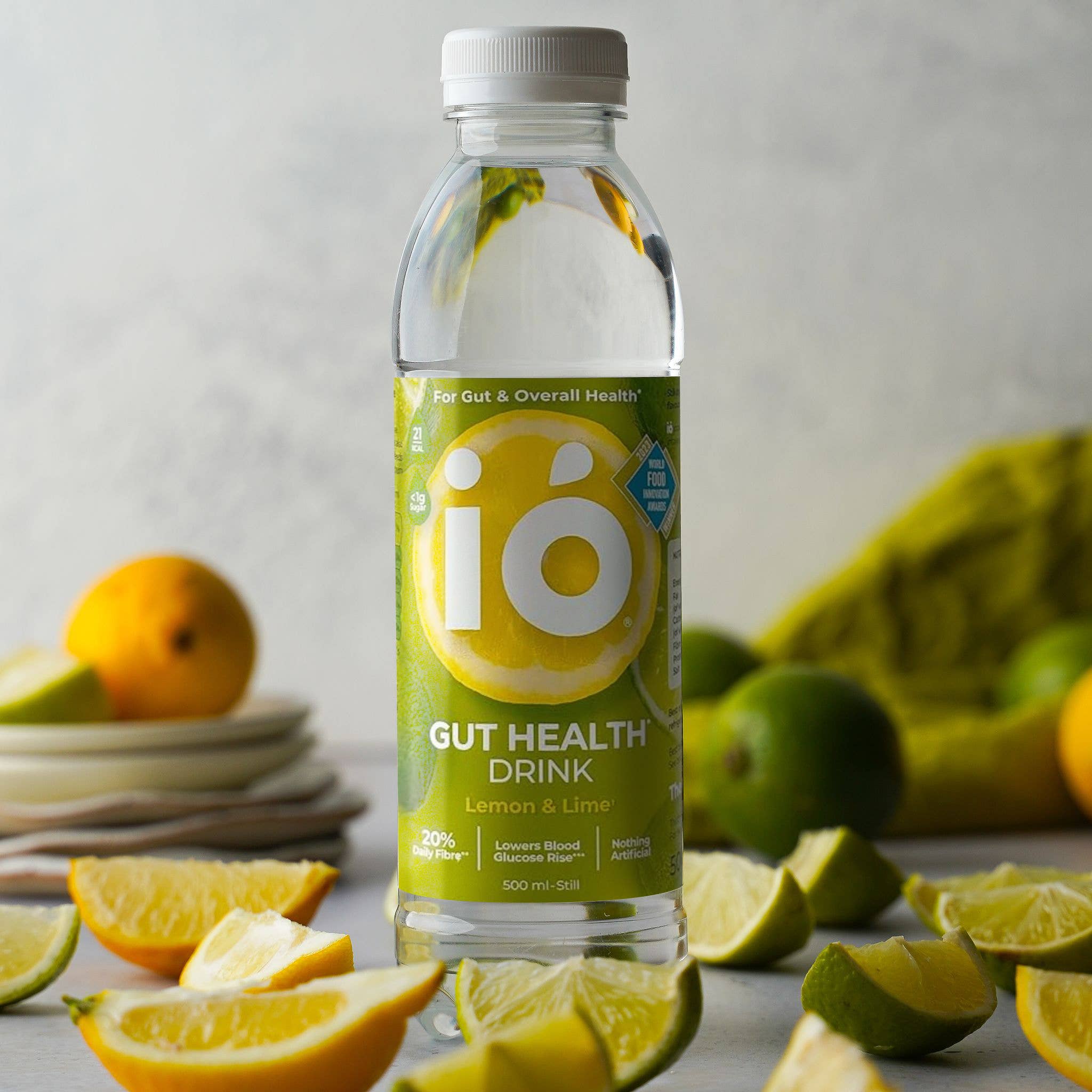 ió - gut health drink – wholesale Flavoured/infused water (non-carbonated) – ió  - gut health drink - lemon & lime  (12 x 500ml) 2