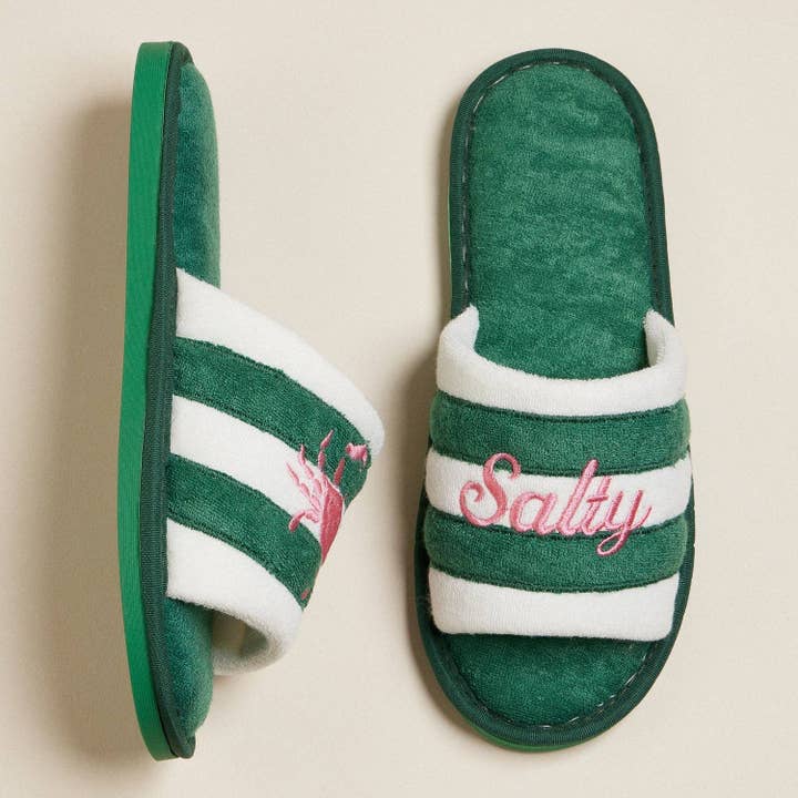 Frem - Wholesale Slides - Women's - Salty Crab Embroidered Terry Poolside Slides