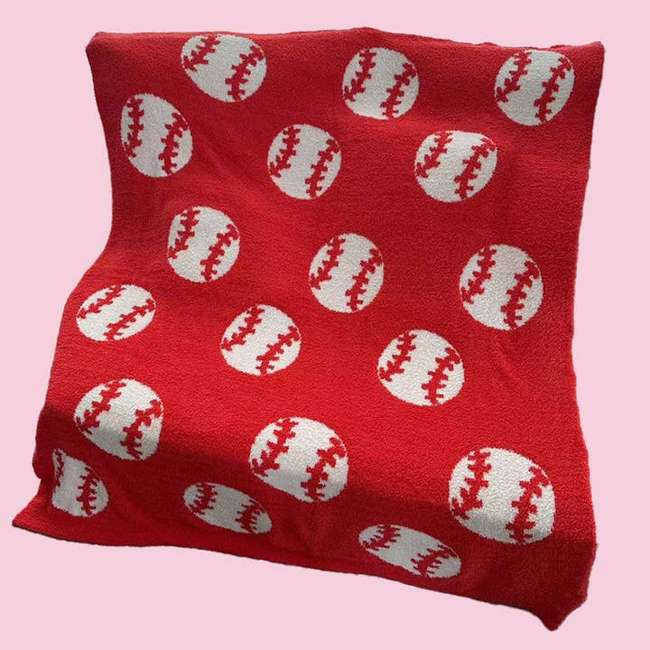 APHISON - Wholesale Throw Blanket - Baseball Half Fleece Blanket