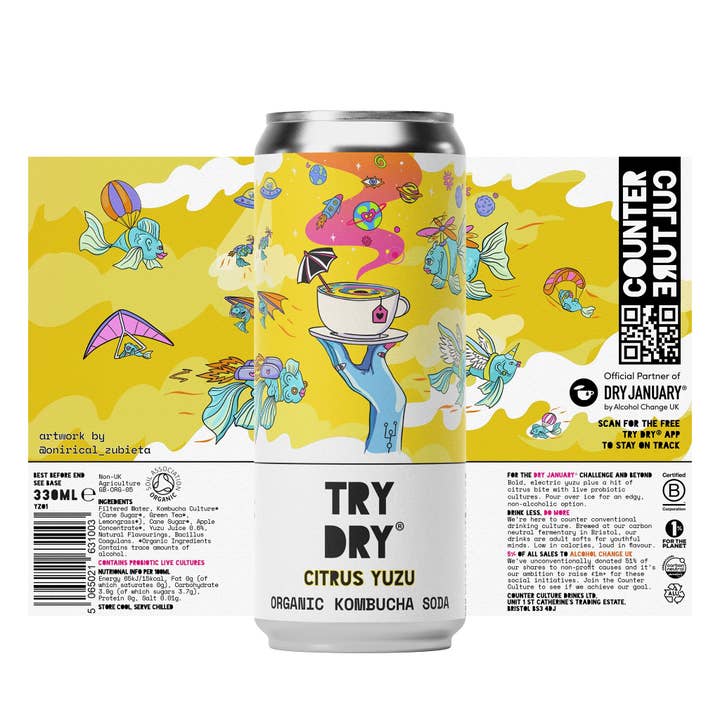 Counter Culture Drinks - Wholesale Kombucha - Counter Culture - Citrus Yuzu Organic Kombucha Soda