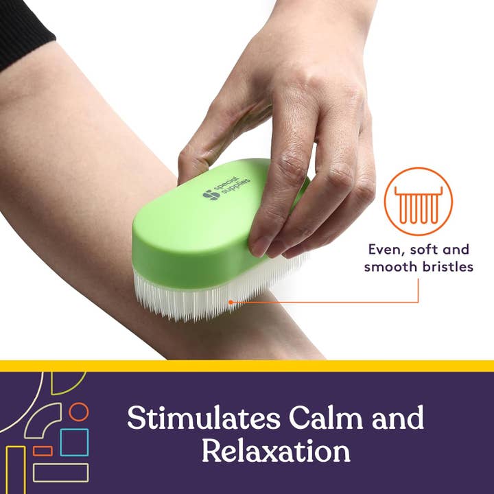 Special Supplies - Wholesale Body Brush - Sensory Brush Therapressure Therapy Brush for Occupational and Sensory Brushing, 6 Pack, Stimulating and Calming Tools for Kids and Adults, Soft Flexible Bristles, Latex Free