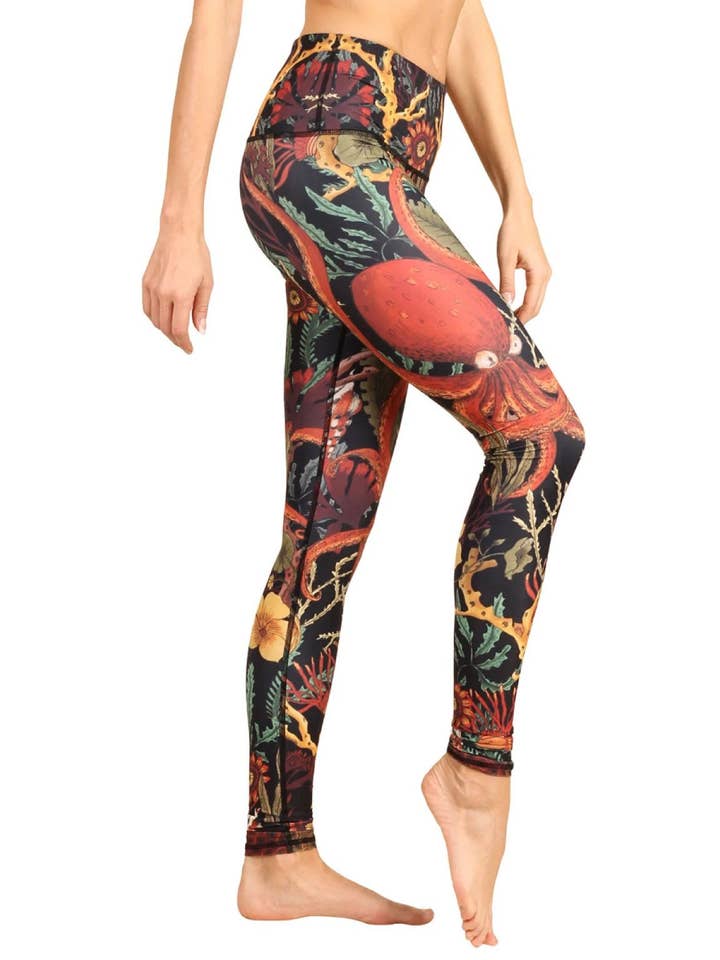 Yoga Democracy - Wholesale Athletic/Lounge Leggings - Women's - Coral My Name Printed Yoga Leggings3