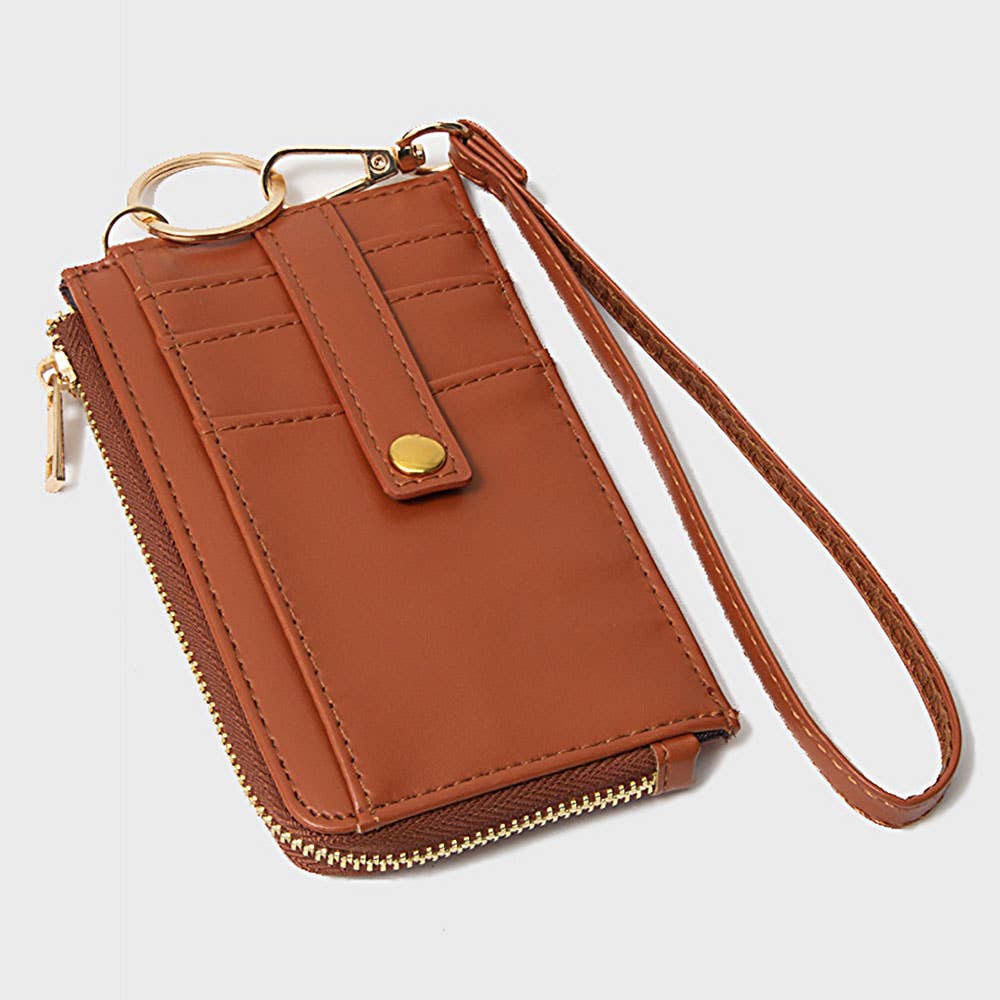 Sensibling Corp. - Wholesale Wristlet - Faux Leather Basket Weave Flat Card Holder Wallet Wristlet33