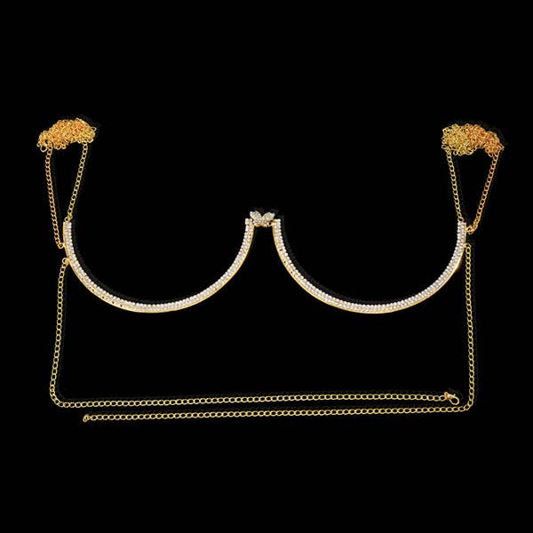 Plush Looks - Wholesale Face/Body Chain - Original Stylish Rhinestone Sexy Butterfly Shaped Body Chain