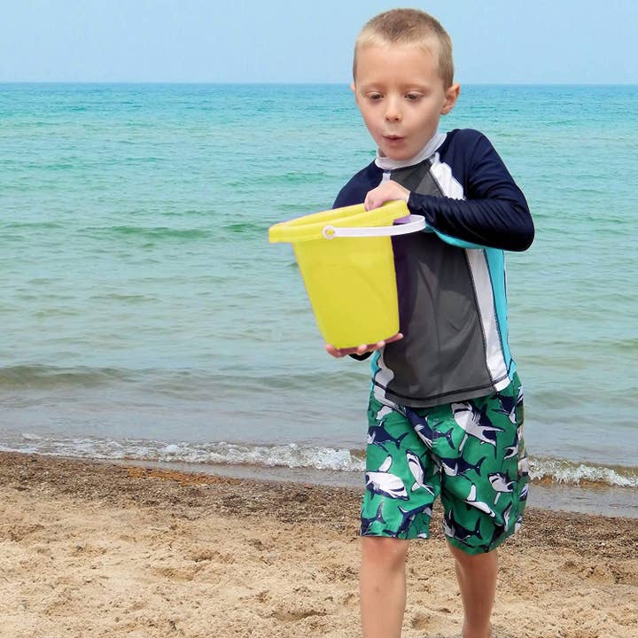 4E's Novelty - Wholesale Beach/Pool Toy - Kids & Baby - 7" Beach Buckets & Shovels Set - Strong Sand Toys for Kids