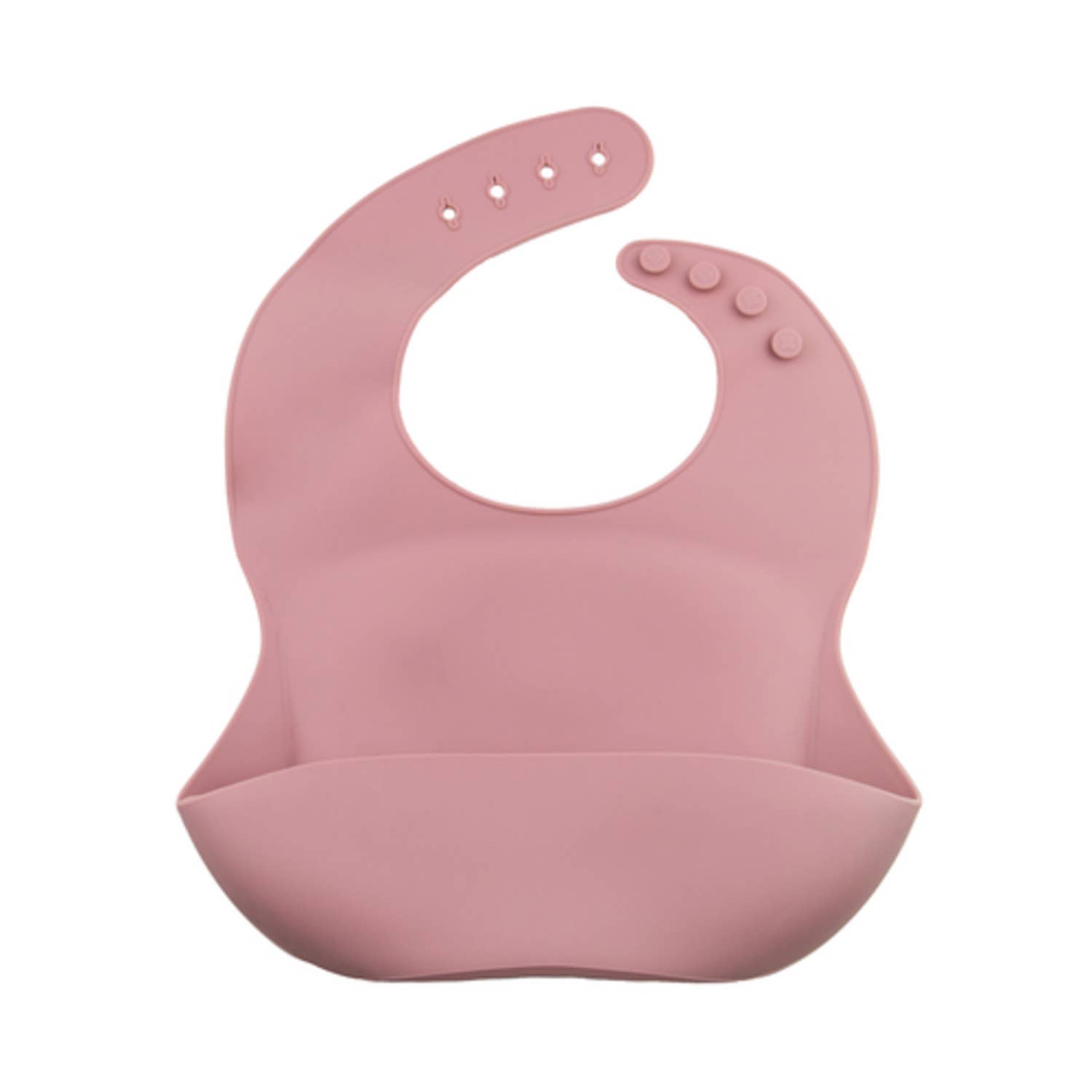 ChoO - Wholesale Bib - Baby - Silicone Bib with Dark Silky Rose Pocket0