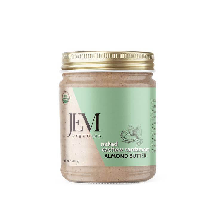 NOUVEAU ! Beurre d'amande JEM Organics Naked Cashew Cardamome pour la vente par JEM Organics