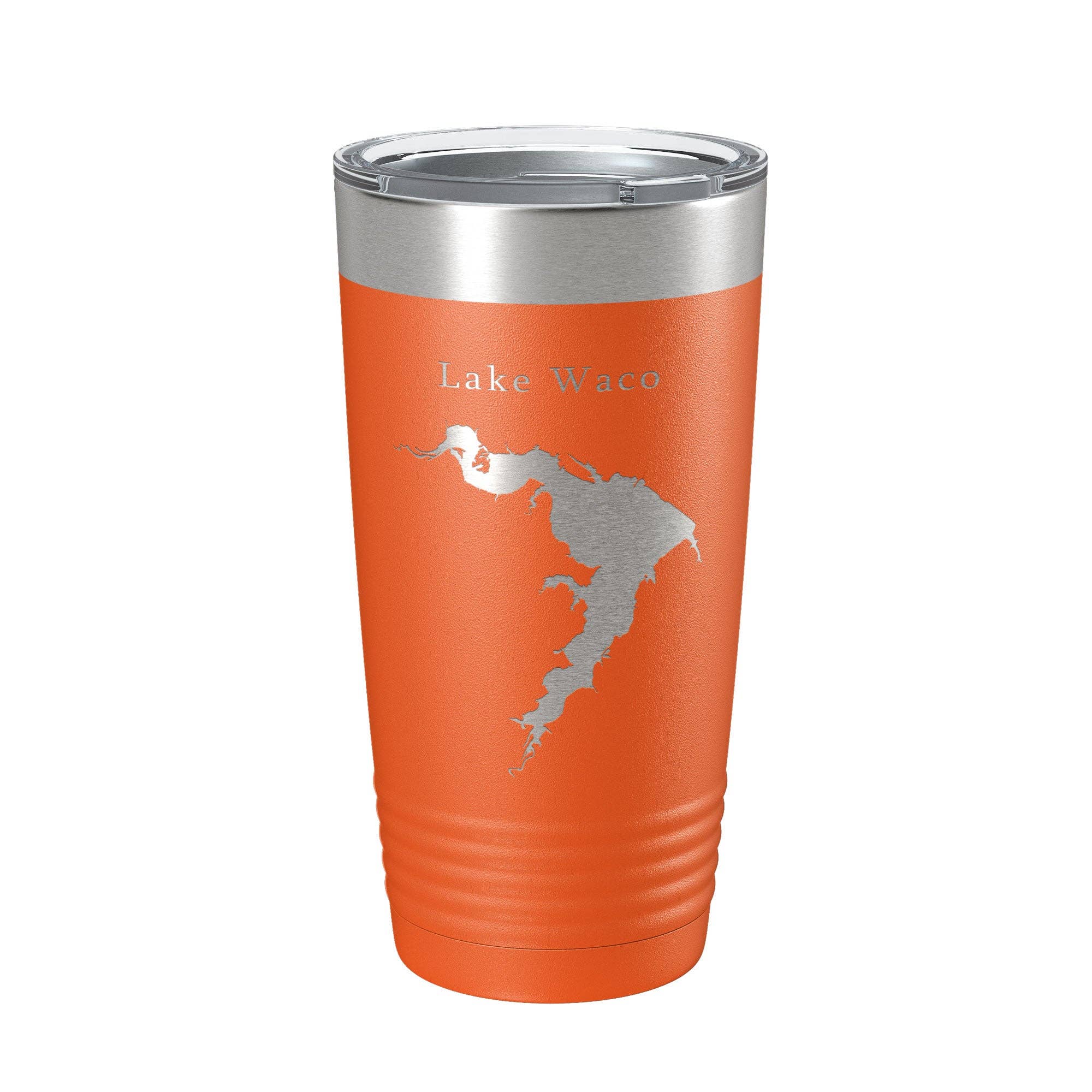 CarveBright - Venta al por mayor Vaso termo - Taza de viaje con forma de mapa de Lake Waco, aislante, grabada con láser, taza de café Texas, 20 onzas9