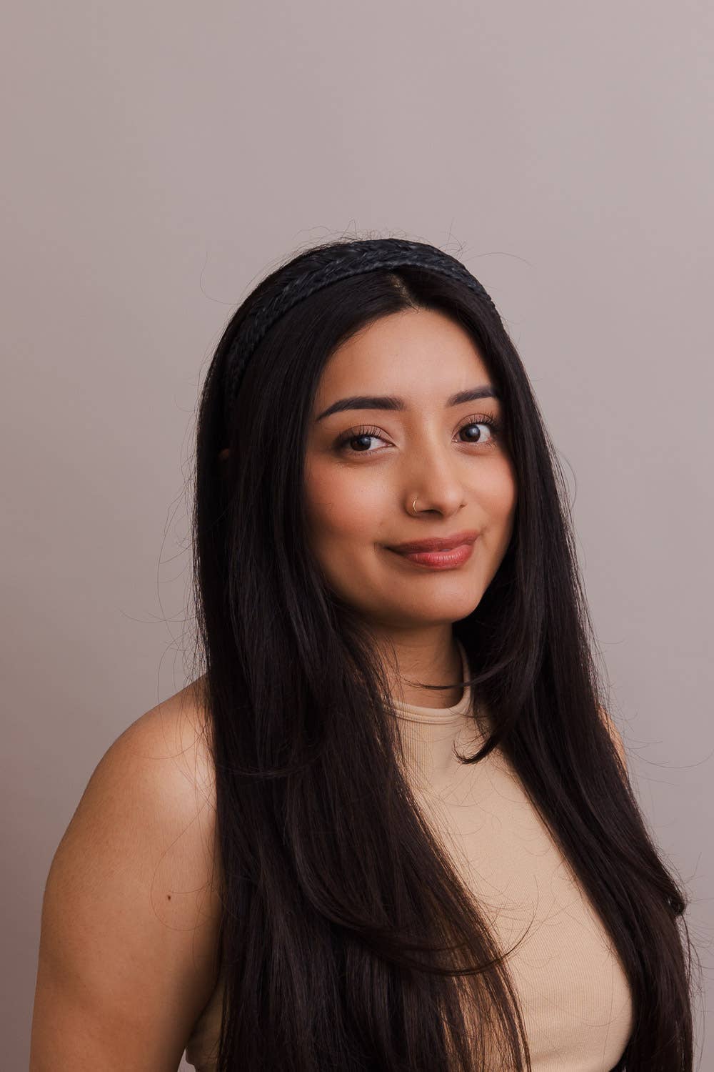 Leto Accessories – wholesale Pannband - Dam – Veganskt mönstrat pannband i läderimitation1