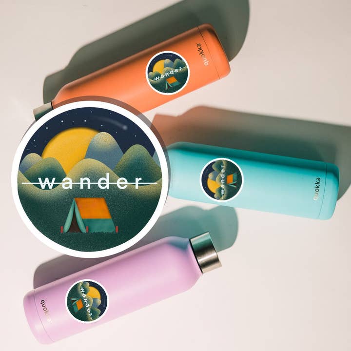 Wander In The Mountains Sticker for wholesale by The Primal Vinyl Shop