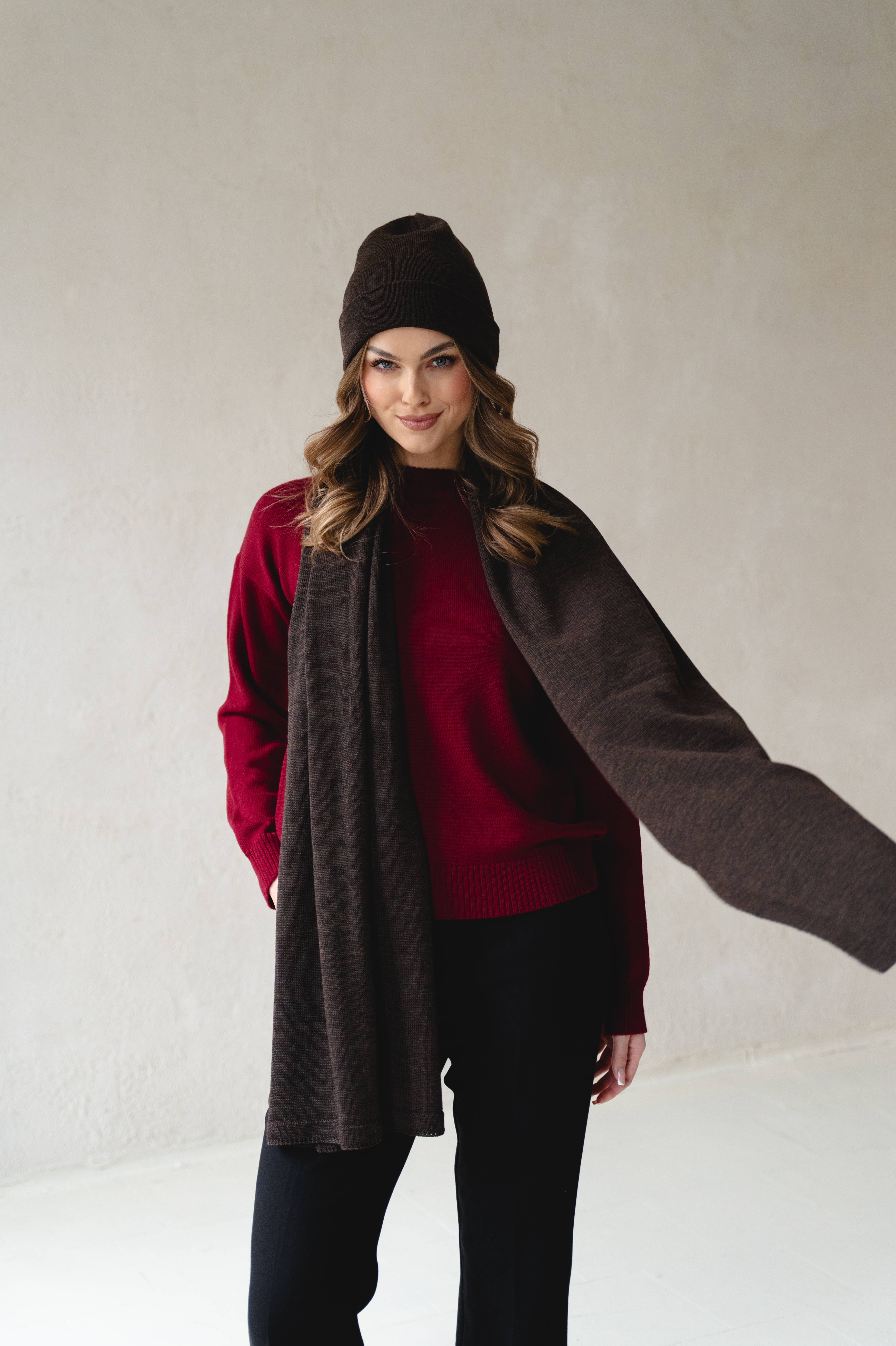 Ander - Vente Bonnet – femme - Bonnet classique NAOMI 100 % laine mérinos TOP SELLER26