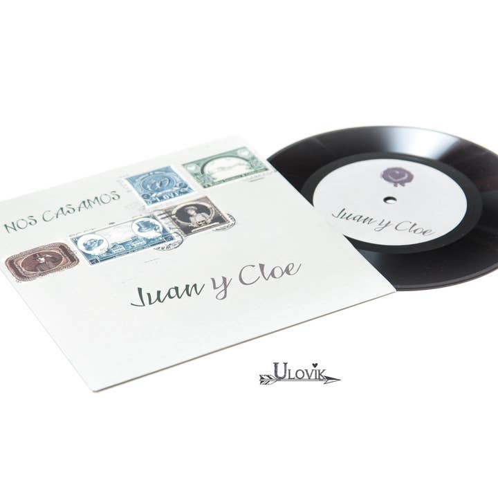 Bryllup Invitation Vinyl Record „Vintage“ for engroshandel hos Ulovik