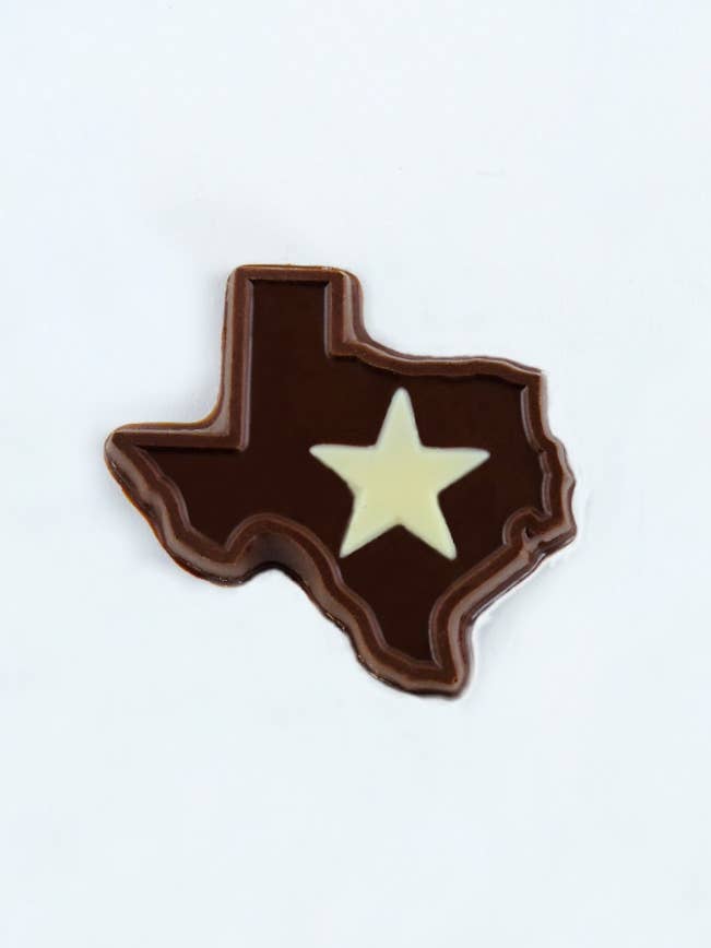 Texas Mini Map Chocolate for wholesale by CocoAndré Chocolatier