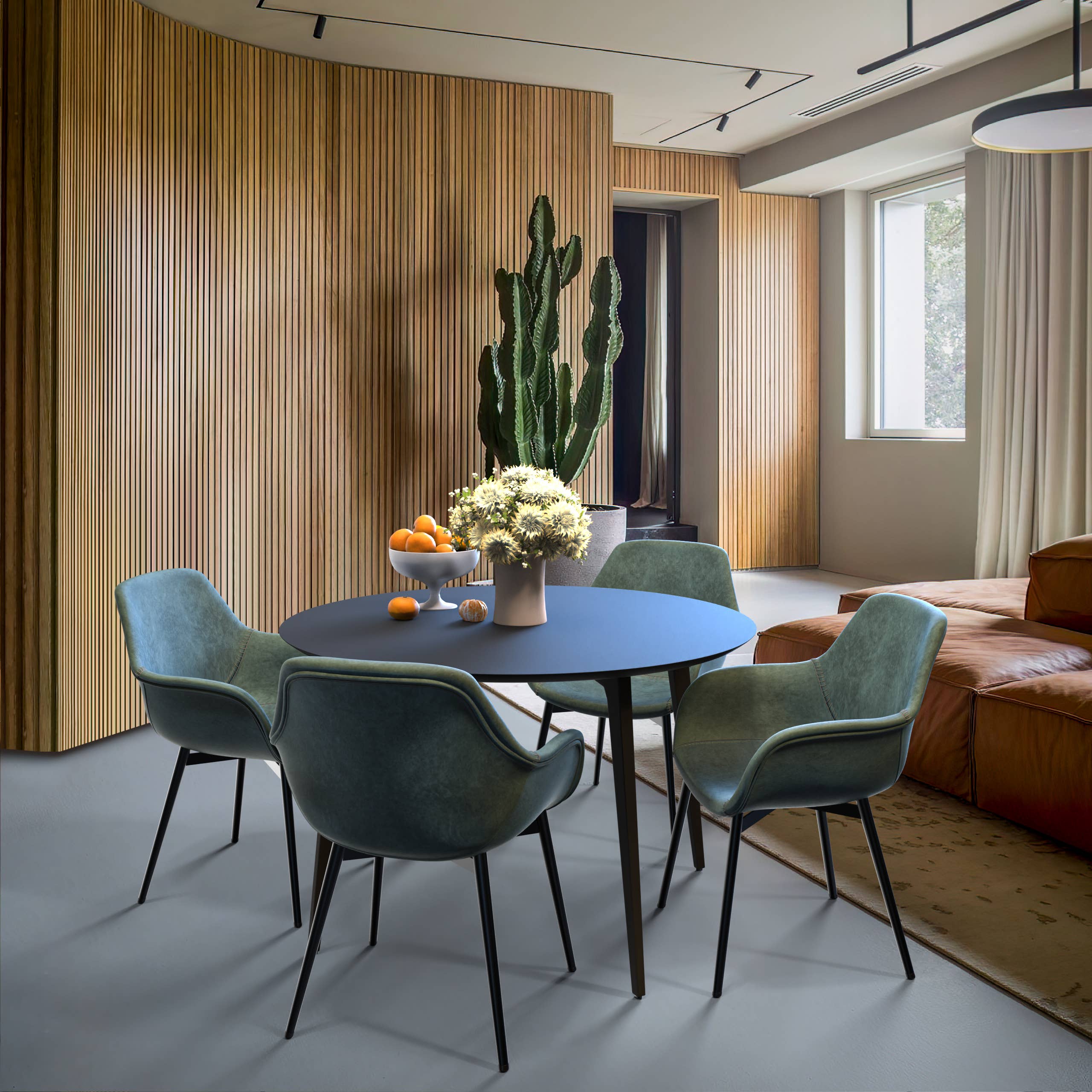 LeisureMod - Wholesale Chair - Markley Modern Ergonomic Leather Upholstered Dining Chair2