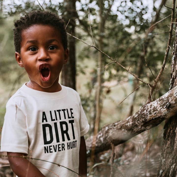 Nature Supply Co - Wholesale Screen Printed T-Shirt - Kids - A Little Dirt Never Hurt Kids T-shirt | Eco Friendly Tee11