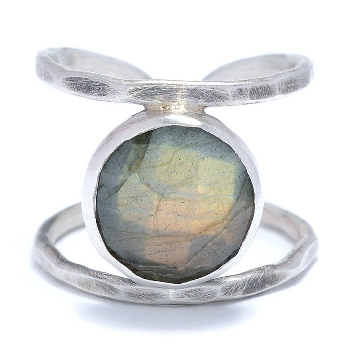 Twilight Whispers Labradorite Split Ring for wholesale by J + I Jewelry