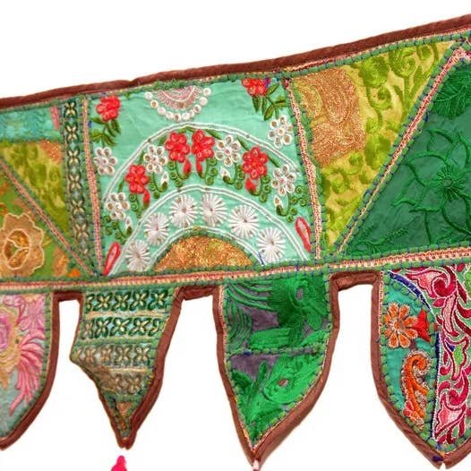 GYPSY STUDIO - Venta al por mayor Cenefas - Toran de Puerta India Patchwork Hecho a Mano Valance de Ventana Banjara