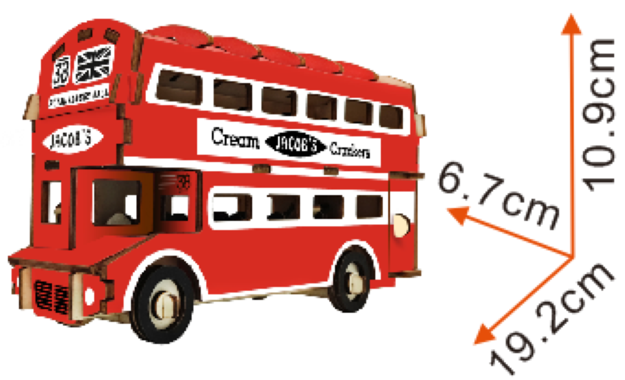 BestPysanky - Wholesale Puzzle - Adult - Double-Decker London Bus Model Kit - Wooden Laser-Cut 3D Puzzle (94 Pcs)1