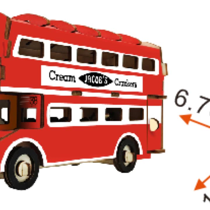 BestPysanky - Wholesale Puzzel - Volwassene - Dubbeldekker Londen Bus Model Kit - Houten Laser-Gesneden 3D Puzzel (94 Stuks)1