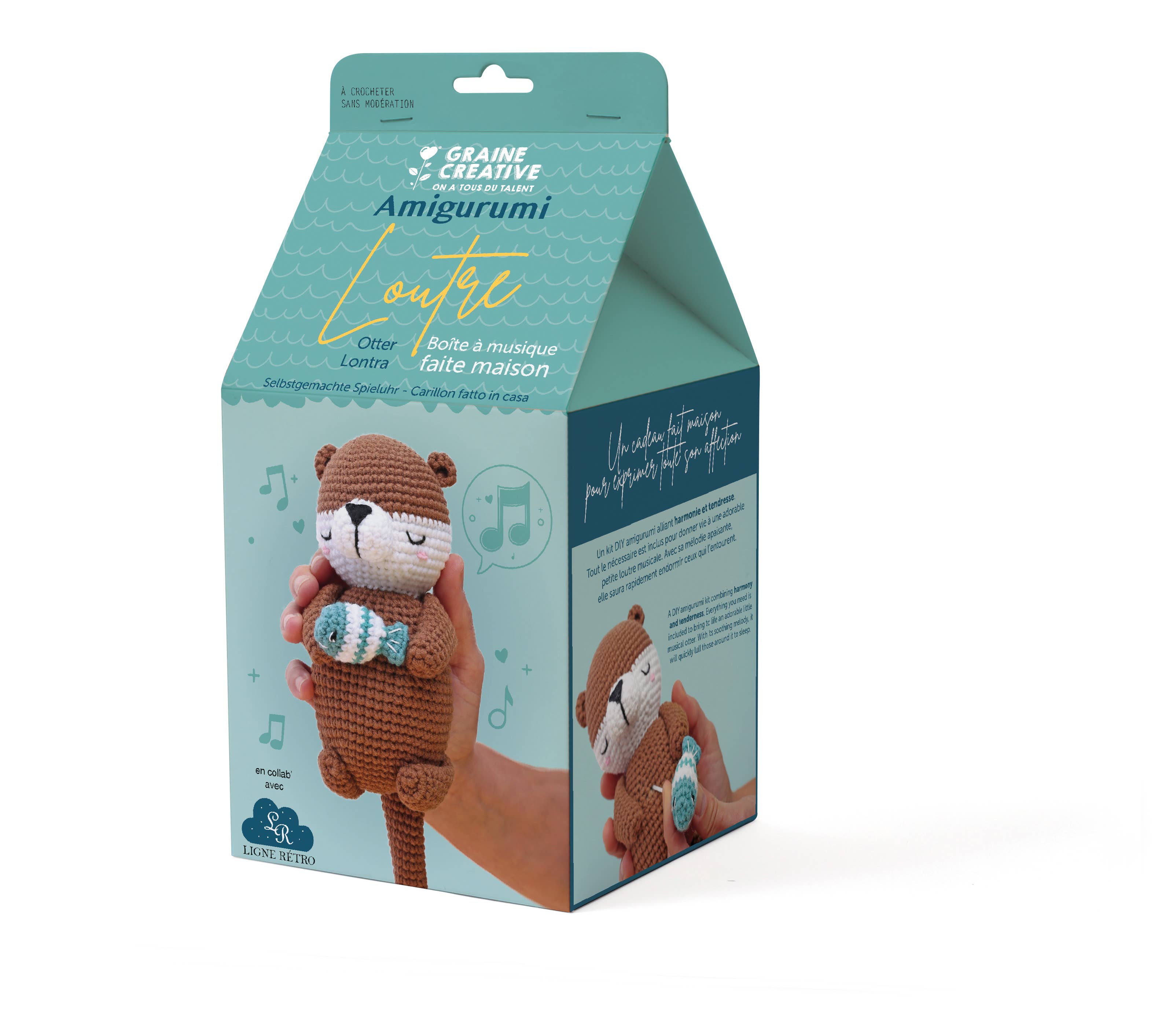 Graine Créative - Wholesale Knitting/Crochet Supplies - MUSICAL OTTER AMIGURUMI KIT4