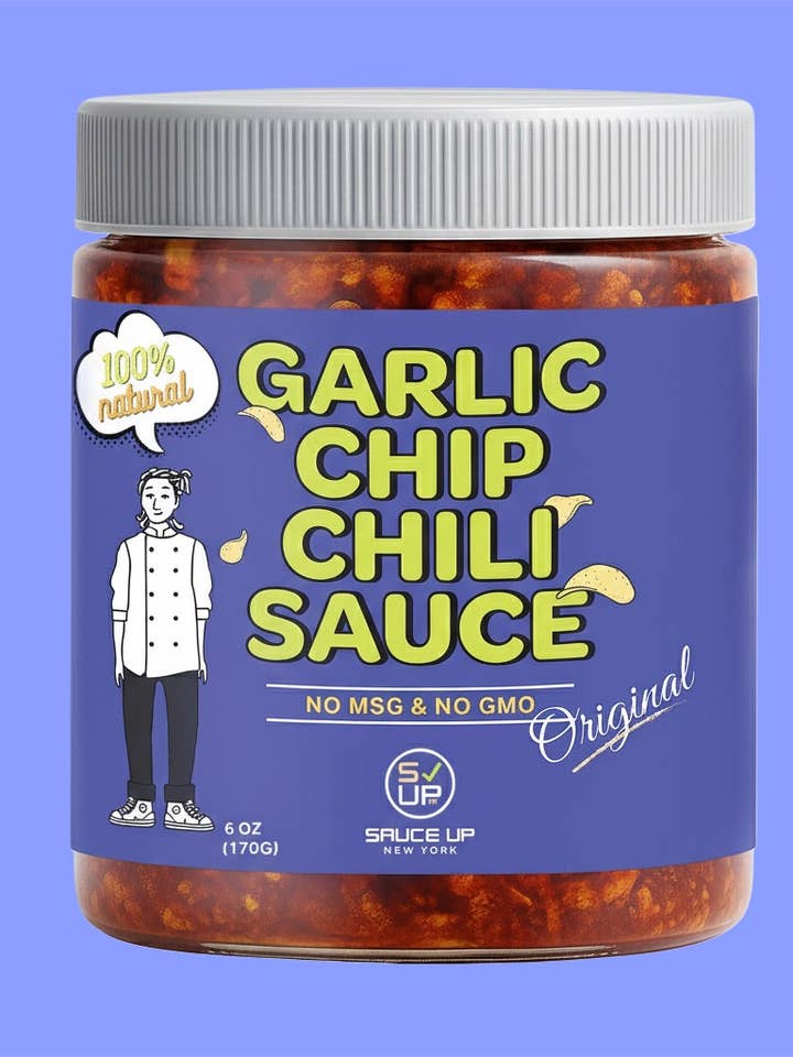 100% helt naturlig original vitlökschip chilisås -toppning! för wholesale av SAUCE UP NYC