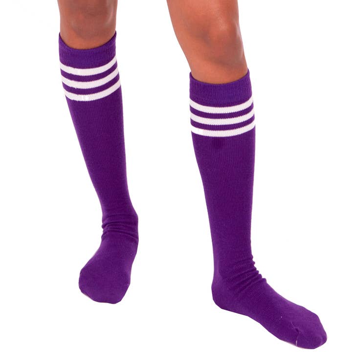 Purple Tube Socks for wholesale by Chrissy's Socks