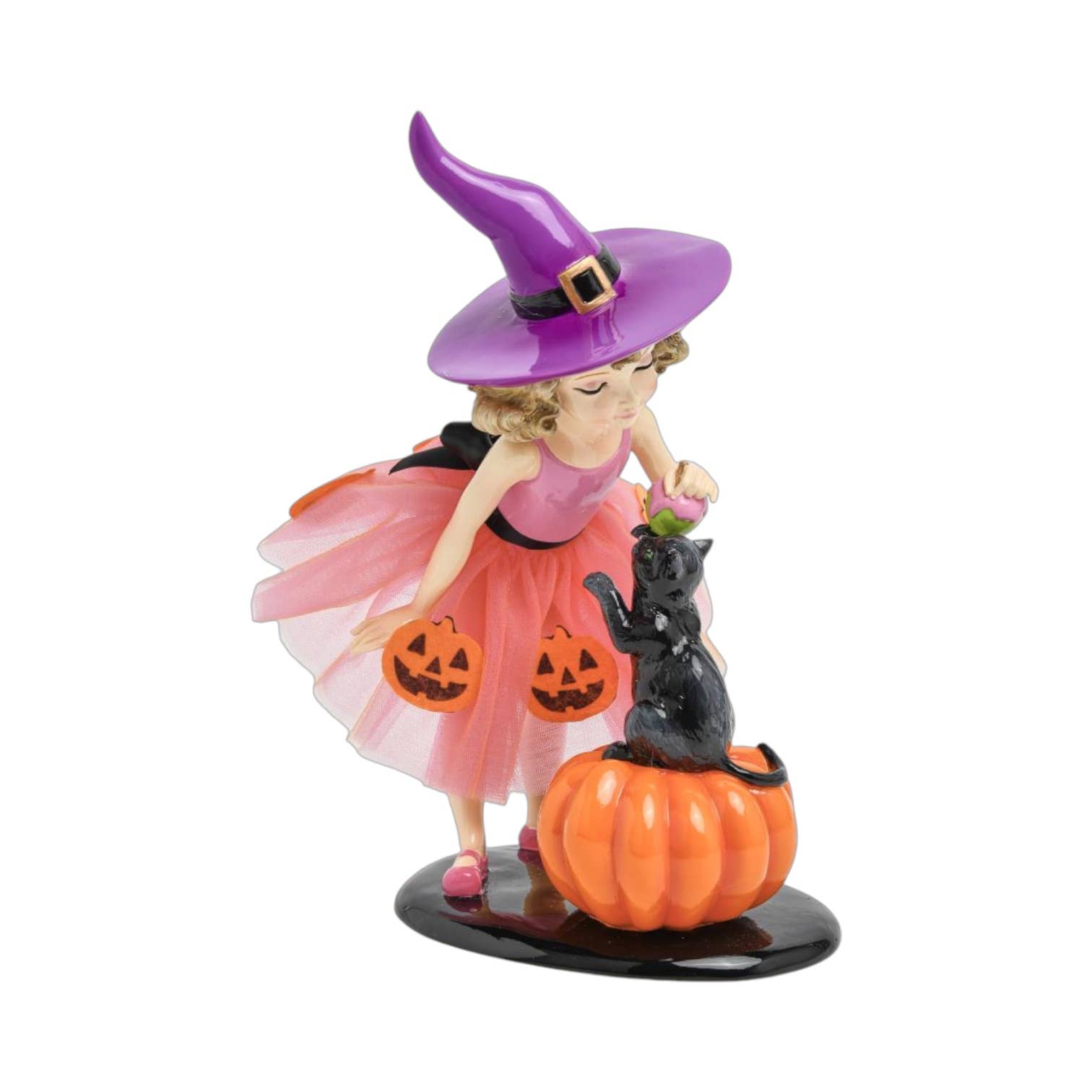 December Diamonds - Wholesale Decorative Figurine - 12in Witch Girl w/Cat0