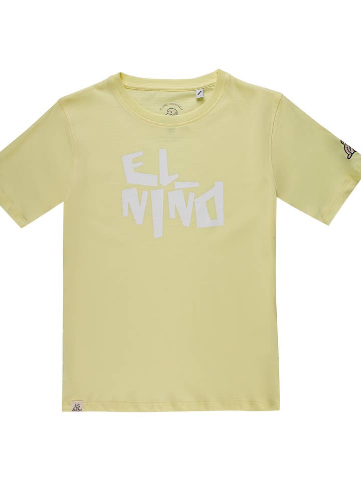 Gul kortærmet t-shirt 100% Økologisk bomuld, drengen for engroshandel hos El Niño Tarifa