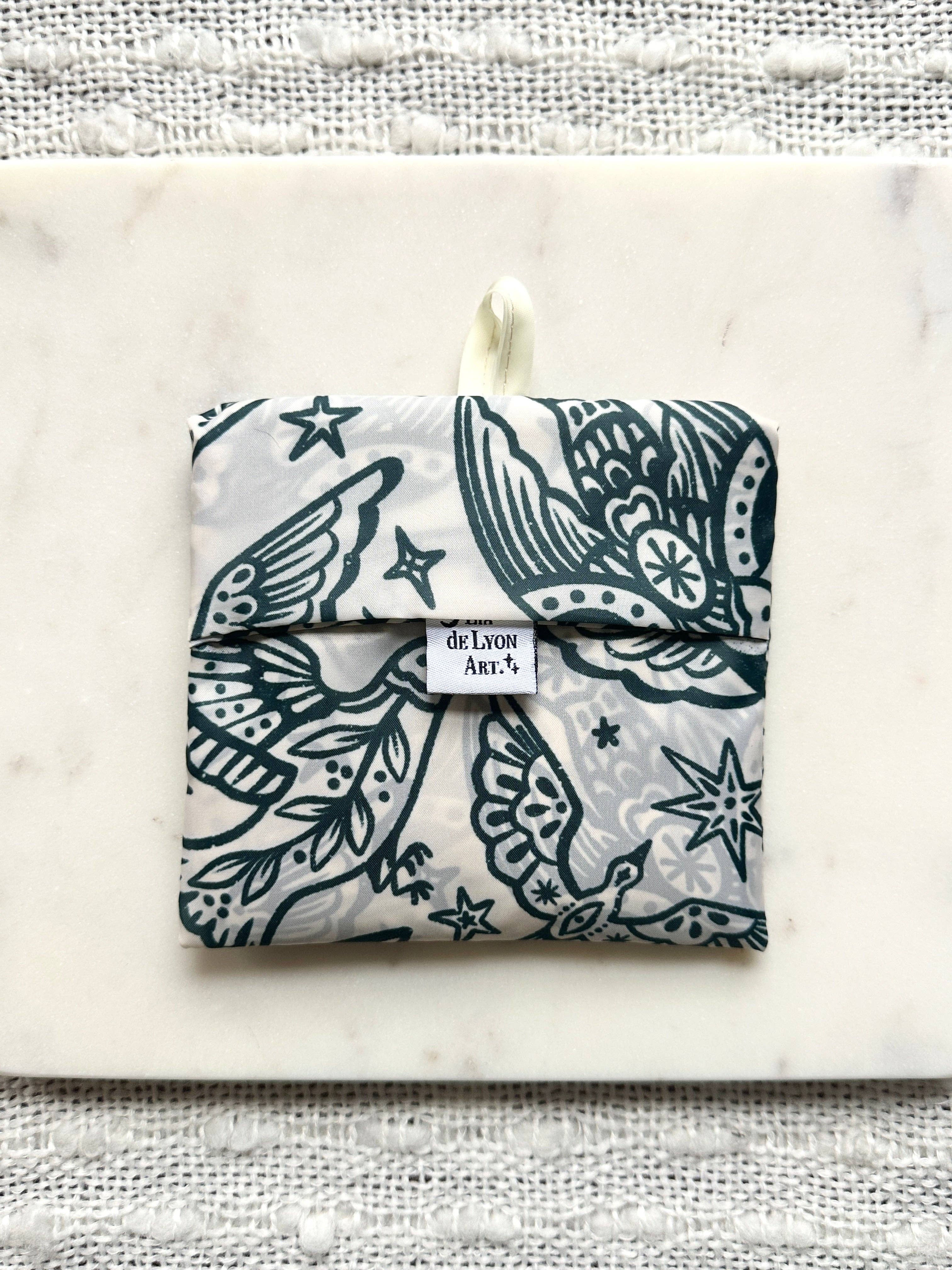 liadelyonart - Wholesale Grocery/Shopping Bag - Boho Bird Reusable Tote Bag11