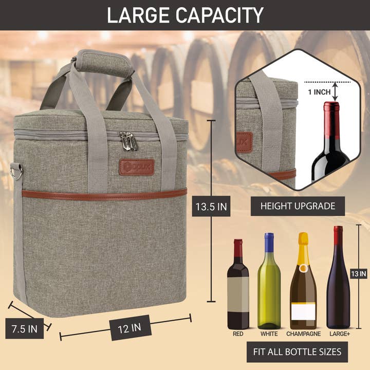 OPUX - Wholesale Wine Tote - 6 Bottle Wine Carrier Bag18