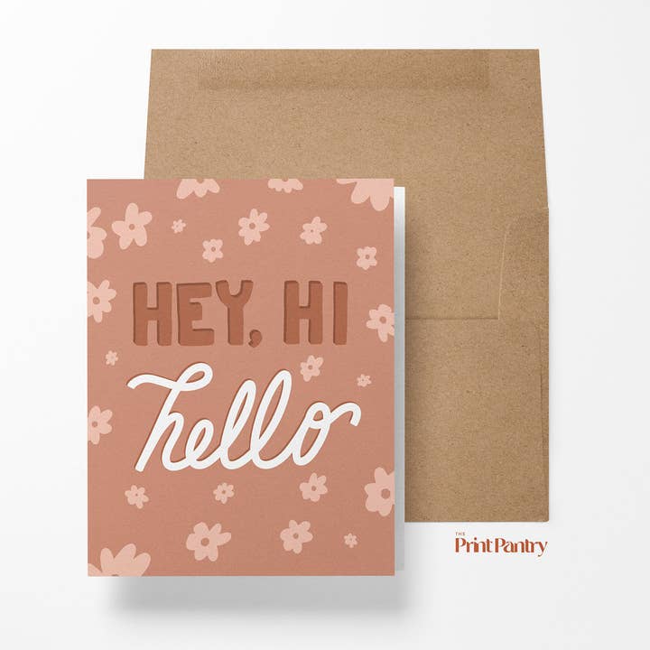 The Print Pantry - Wholesale Everyday Greeting Card - Hey, Hi, Hello Greeting Card2