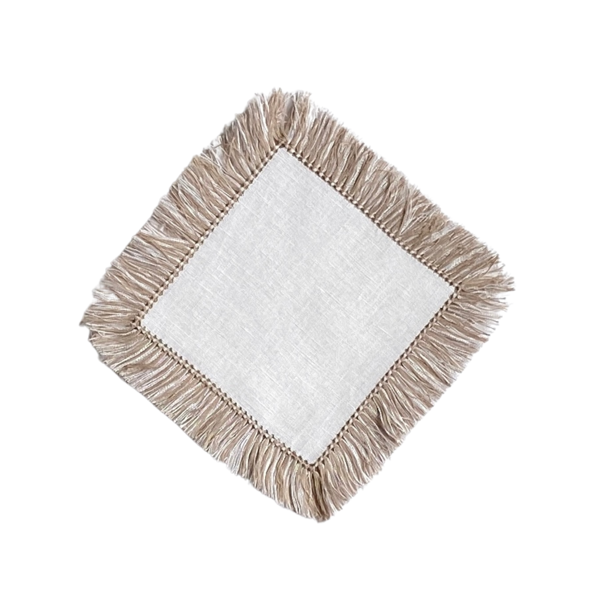 Garden Folly Fine Linens - Wholesale Dinner & Cloth Napkin - Fringe Benefits Linen Cocktail Napkin9