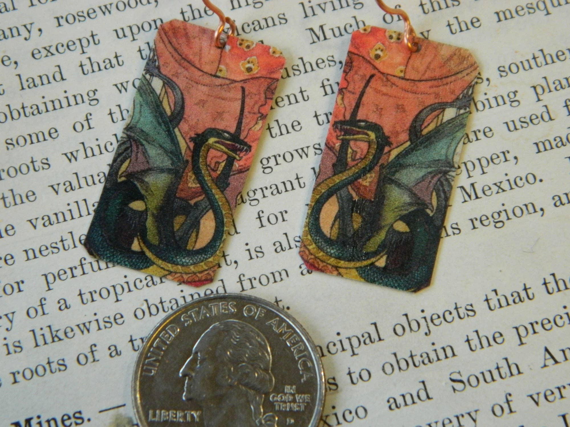 Sarah Wood Studio - Wholesale Dangle Earrings - Earrings Ivan Bilibin Dragon detail1