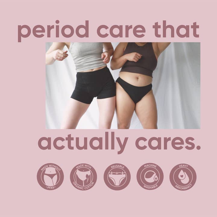 Organic Initiative - Wholesale Period Underwear - Women's - Reusable Period Boxer Brief