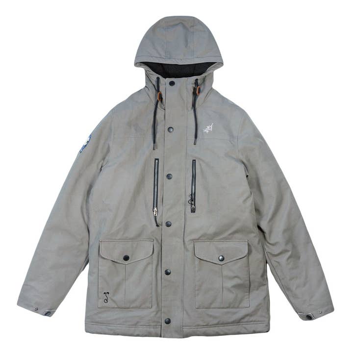 Aaron Brooks Split Moon Gray Parka Jacket for wholesale by Grassroots California