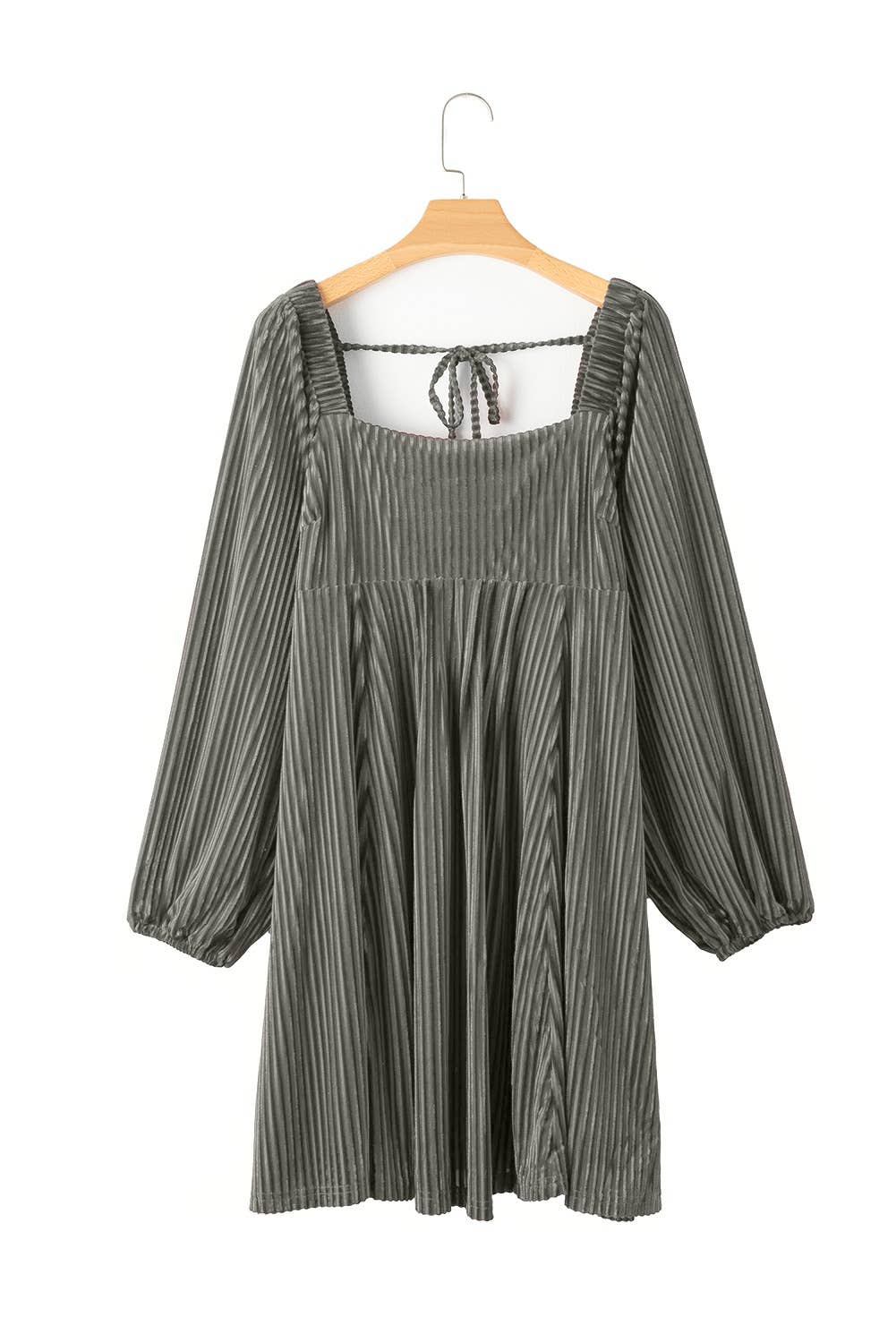 Lovesoft – Engroshandel Kjole - Dame – Bind Firkantet hals Velvet Babydoll Kjole25