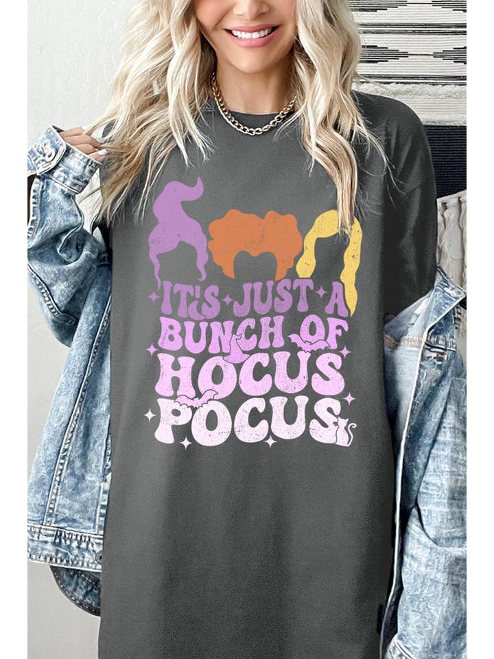COLORBEAR - Wholesale Tunic - Women's - IT'S JUST A BUNCH OF HOCUS POCUS HEAVY COTTON TEE2