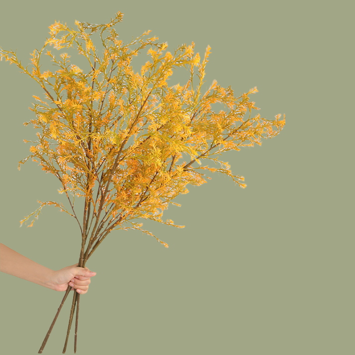 ACNITE(We cover U.S. import duties) - Wholesale Artificial Plant - Artificial Golden willow branches Faux leaves Willow stem6