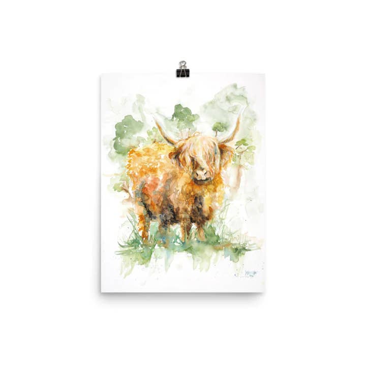 Highland Cow Forest for wholesale by Michelle Murphy Paints