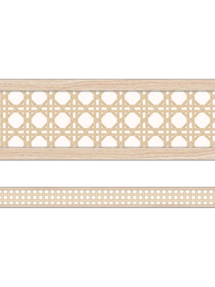 True to You Woven Cane Straight Bulletin Board Borders for wholesale by Carson Dellosa Education