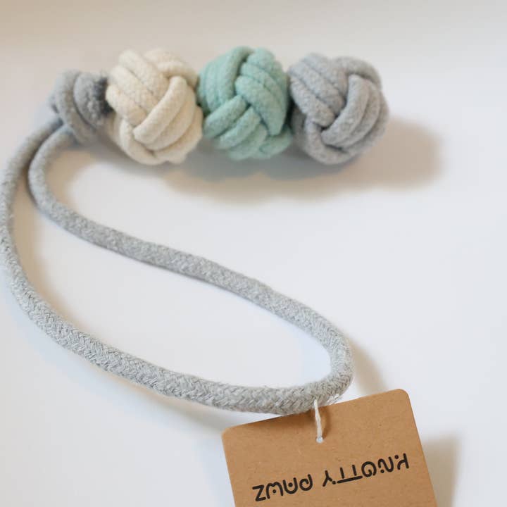 Knotty Pawz Handcraft Pets Toys - Wholesale Pet Rope Toy - Dog - Mint Ice Cream Dog Rope Ball Toy for Small Dogs