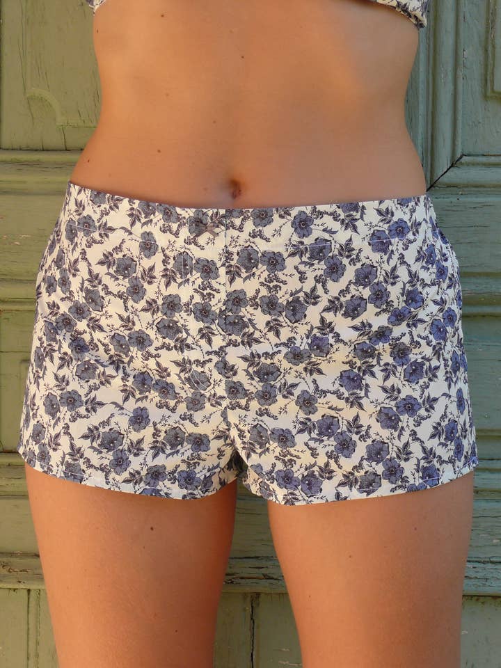 SHORTY en 100% coton ELEONORE pour la vente par Fleurs Pois et Cie
