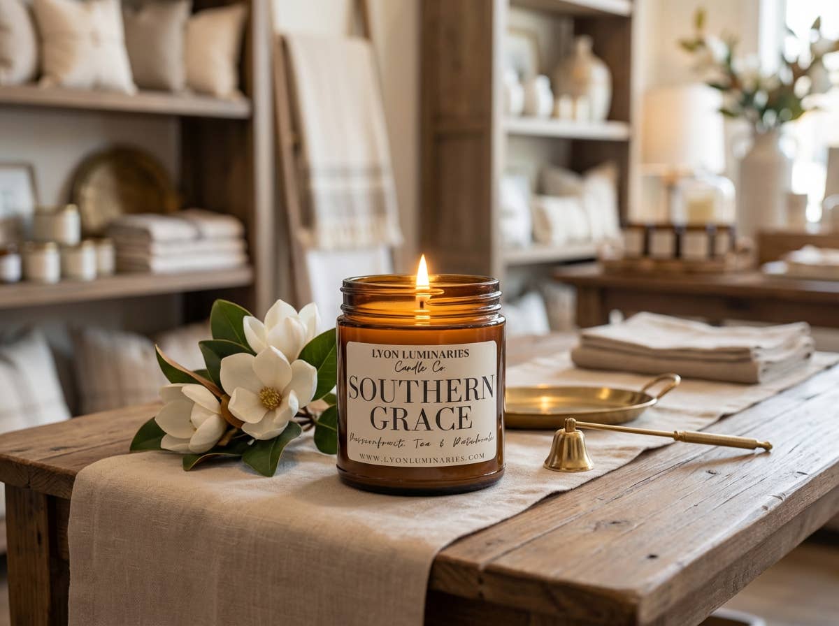 LYON Luminaries Candle Co. - Wholesale Jar/Filled Candle - Southern Grace Soy Blend Candle