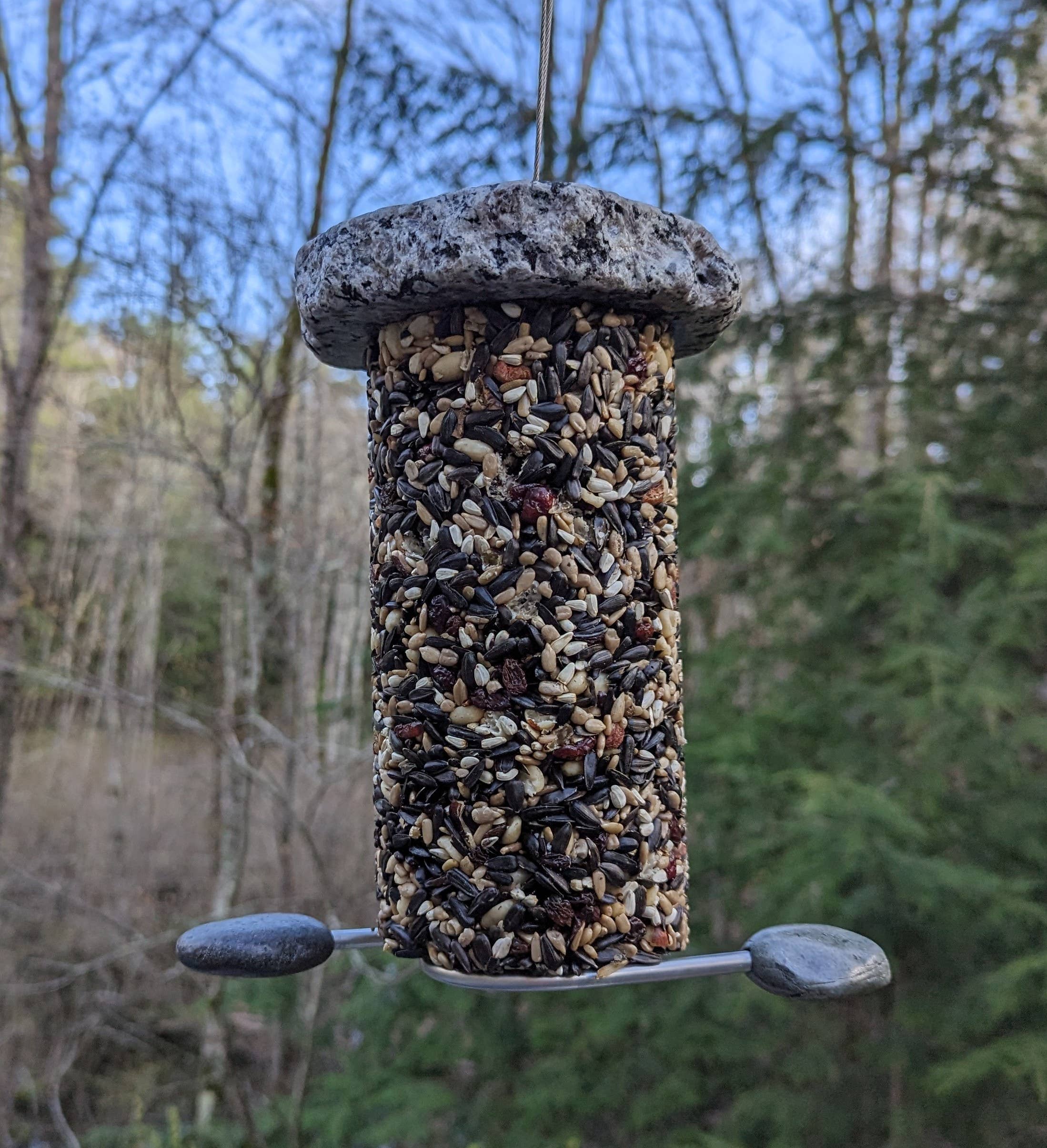 Sea Stones - Wholesale Bird Feeder - Feast - Granite Seed Cylinder Bird Feeder - no Seed Cylinder2