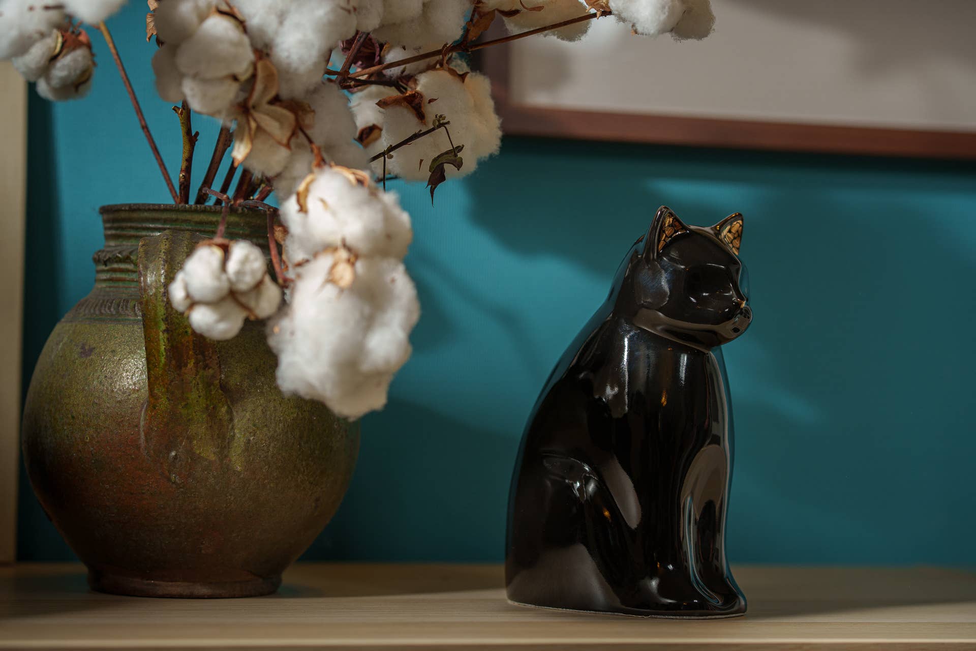 Pulvis Art Urns – Großhandel Haustier-Urne/Andenken-Box – "Meow" Tierurne für Katze – Schwarz | Keramik7