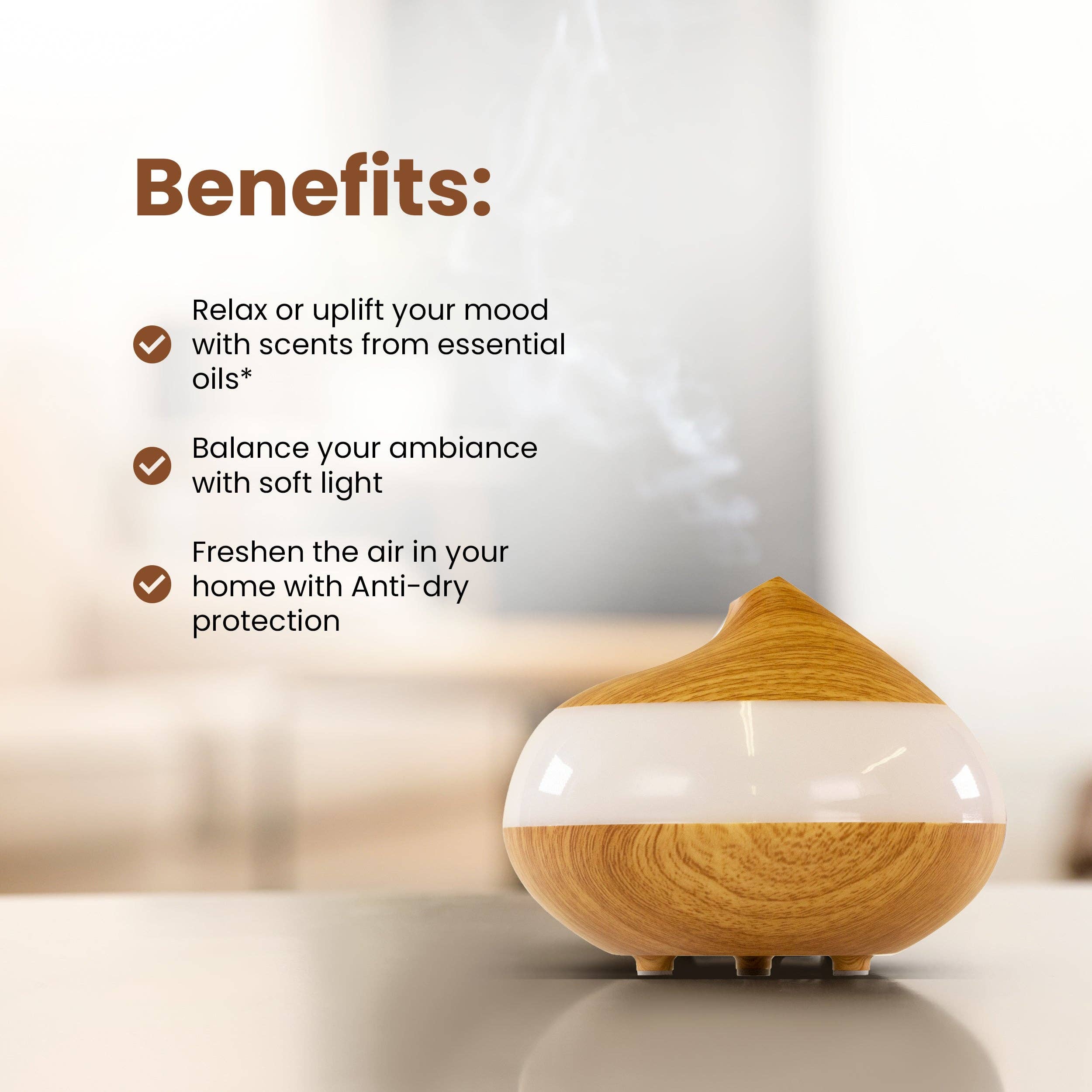 Skin Research Ltd. | Anti-Ageing Skincare & Beauty – wholesale Electronic diffuser – Dr Botanicals Bio-Balancing Wooden Aroma Digital Diffuser Clear Panel (UK Plug)3