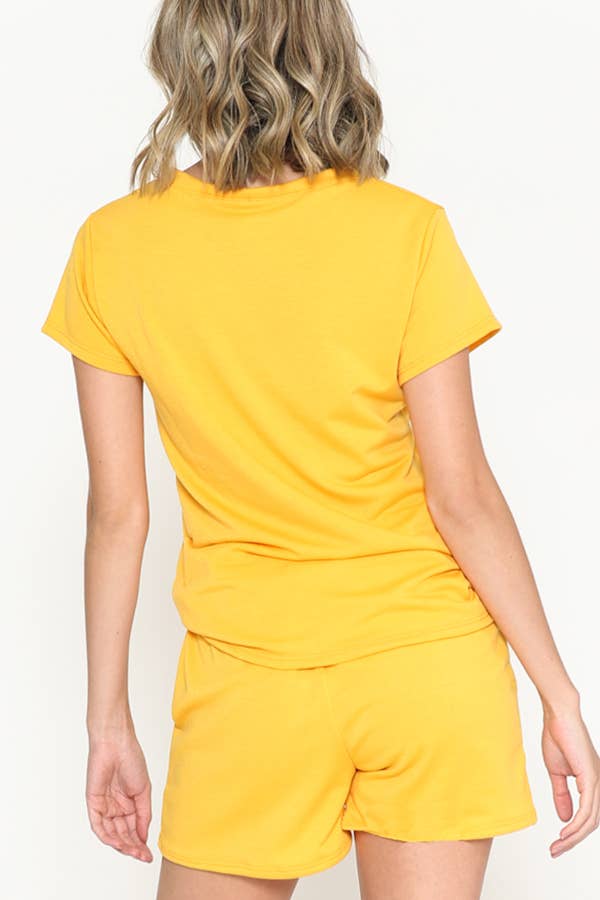 Burgundy Apparel - Wholesale Lounge Set - Women's - SHORT SLEEVE AND SHORTS SET5